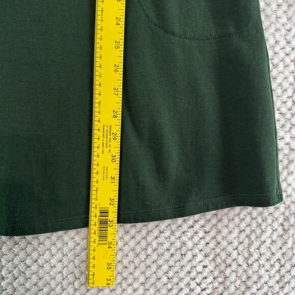 J Jill Dress Women SP Green A-Line Cowl Neck Long Sleeves Side Pockets Over Knee - Picture 10 of 14